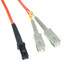 MTRJ to SC/UPC OM1 Duplex 1.8mm Fiber Optic Patch Cord, Multimode 62.5/125, Orange Jacket, Black MTRJ + Beige SC Connector, 2 meter (6.6 ft) - Part Number: MJSC-11102