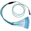 Plenum Fiber Optic Cable, 100 Gigabit Ethernet CFP/CXP 100GBase-SR10 to MTP(MPO)/LC (10 Duplex LC) 24 inch Breakout Cable, OM3, 50/125, 50 meter - Part Number: MPLC-32050