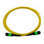 Plenum 12 Strand MTP (MPO) Fiber Optic Patch Cable, OS2 9/125 Singlemode, Yellow Jacket, Green Connector, 40/100 Gbps, 2 meter (6.6 foot) - Part Number: MPMP-21002