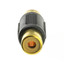 RCA Coupler, RCA Female, Gold - Part Number: RCA-FFG