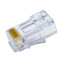Simply45 Cat5e RJ45 Crimp Connectors, Solid 24AWG/Stranded 28-26AWG, Blue Tint, Jar 100 pieces - Part Number: S45-1000