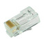Simply45 Cat6 RJ45 Crimp Connectors, Solid/Stranded 23AWG, Green Tint, Hi/Lo Stagger, Bar45™, Jar 100 pieces - Part Number: S45-1100