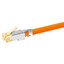 Simply45 Shielded Cat6a RJ45 Crimp Connectors, external ground, Solid/Stranded 23AWG, Orange Tint, Hi/Lo Stagger, Bar45™, Jar 50 pieces - Part Number: S45-1155
