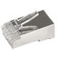 Simply45 Shielded Cat5e Pass Through RJ45 Crimp Connectors, Solid 24AWG/Stranded 28-26AWG,  Jar 50 pieces - Part Number: S45-1550