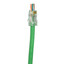 Simply45 Cat6 Pass Through RJ45 Crimp Connectors, Solid 23AWG/Stranded 26-24AWG, Green Tint, Clamshell 50 pieces - Part Number: S45-1601