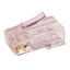 Simply45 Cat6a Pass Through RJ45 Crimp Connectors, Solid 23AWG, Red Tint, Hi/Lo Stagger, Clamshell 100 pieces - Part Number: S45-1700