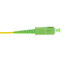 SC/APC Simplex Fiber Optic Patch Cable, OS2 9/125 Singlemode, Yellow Jacket, Green Connector, 15 meter (49.2 foot) - Part Number: SCSC-00315