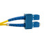 SC/UPC OS2 Duplex 2.0mm Fiber Optic Patch Cord, OFNR, Singlemode 9/125, Yellow Jacket, Blue Connector, 10 meter (33 ft) - Part Number: SCSC-01210