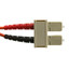 SC/UPC OM1 Duplex 2.0mm Fiber Optic Patch Cord, OFNR, Multimode 62.5/125, Orange Jacket, Beige Connector, 1 meter (3.3 ft) - Part Number: SCSC-11101