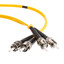 ST Duplex Fiber Optic Patch Cable, OS2 9/125 Singlemode, Yellow Jacket, 3 meter (10 foot) - Part Number: STST-01203