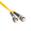 ST Duplex Fiber Optic Patch Cable, OS2 9/125 Singlemode, Yellow Jacket, 9 meter (29.5 foot) - Part Number: STST-01209