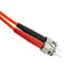 ST/UPC OM1 Duplex 2.0mm Fiber Optic Patch Cord, OFNR, Multimode 62.5/125, Orange Jacket, Red/Black Boot, 5 meter (16.5 ft) - Part Number: STST-11105