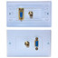 Wall Plate, White, VGA and 3.5mm Stereo Jack, HD15 Female and 3.5mm Female - Part Number: 301-29100